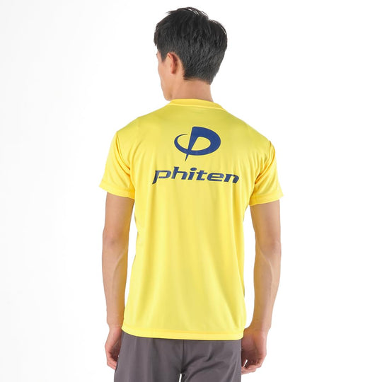 ファイテン Tシャツ ラクシャツ イエロー ネイビー