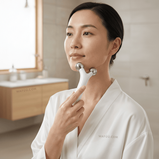 YA - MAN Facial Roller WAVYmini White Small face roller for eyes EMS EP16W - WAFUU JAPAN