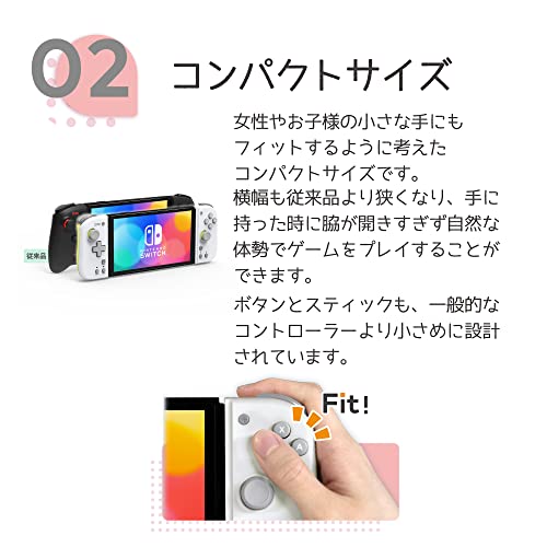 HORI Grip Controller Fit for Nintendo Switch MIDNIGHT BLUE with continuous fire & hold function - WAFUU JAPAN